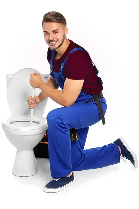 Klempner Arbeitet am Toilette Rohrreinigung für Alsfeld